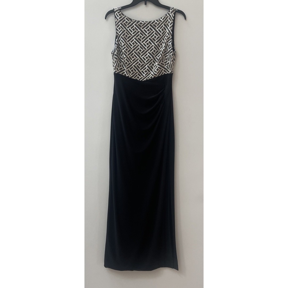 Lauren Ralph Lauren Evening Women's 8 Long Sleeveless Formal Dress Sequence